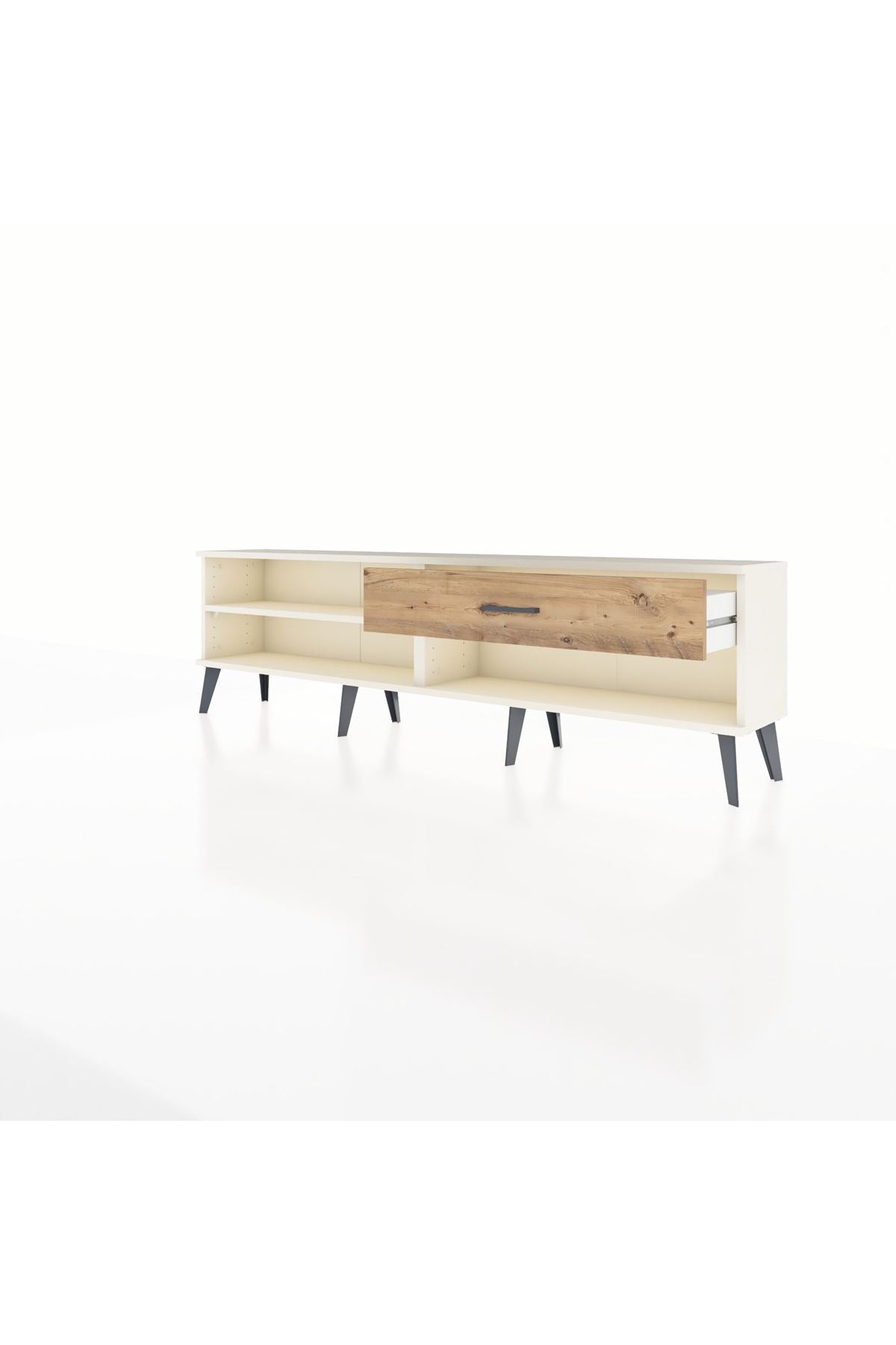 Arges TV Ünitesi Tek Raflı Tek Çekmeceli  176x30x51 Aytaşı-Aytaşı/Çam