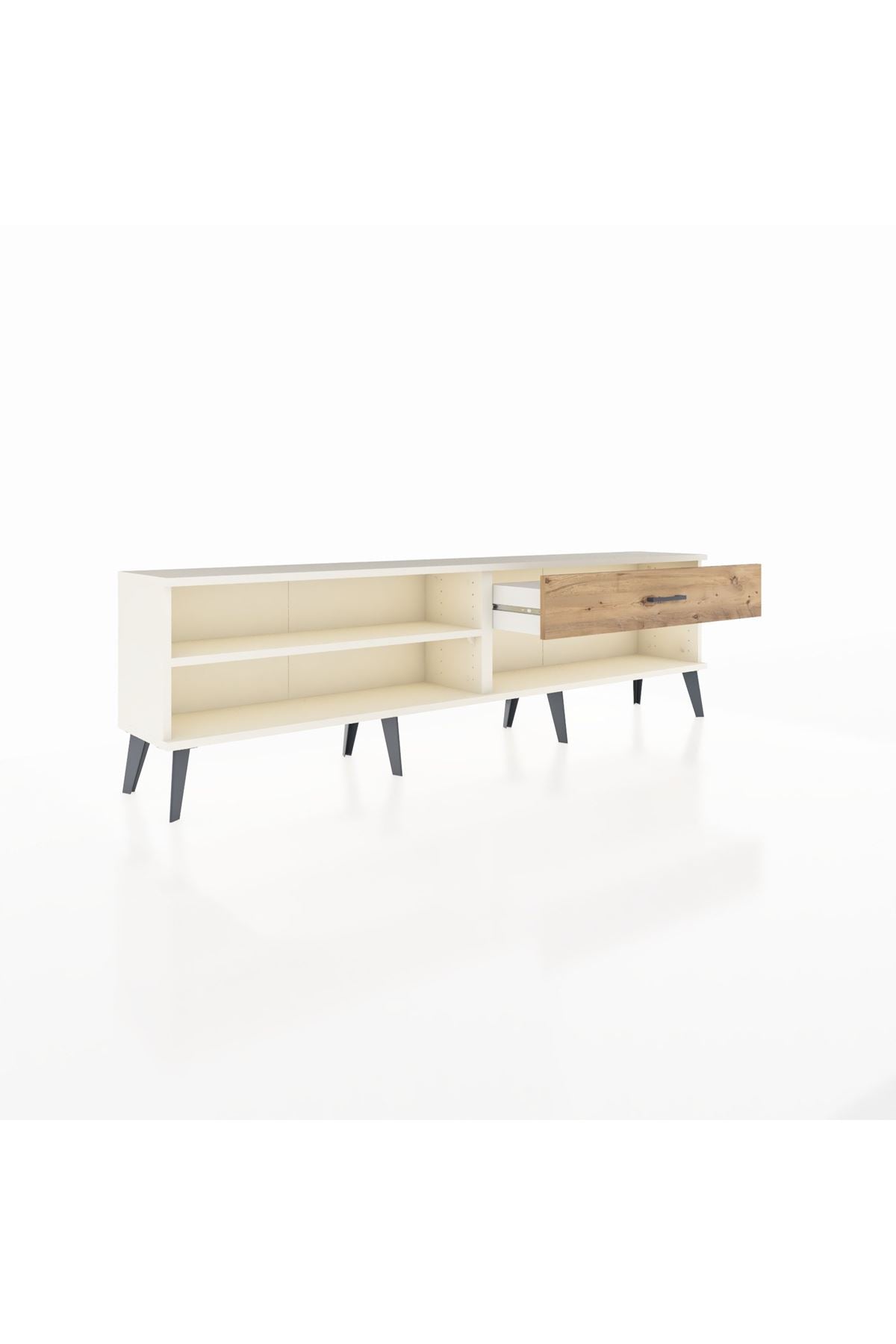 Arges TV Ünitesi Tek Raflı Tek Çekmeceli  176x30x51 Aytaşı-Aytaşı/Çam