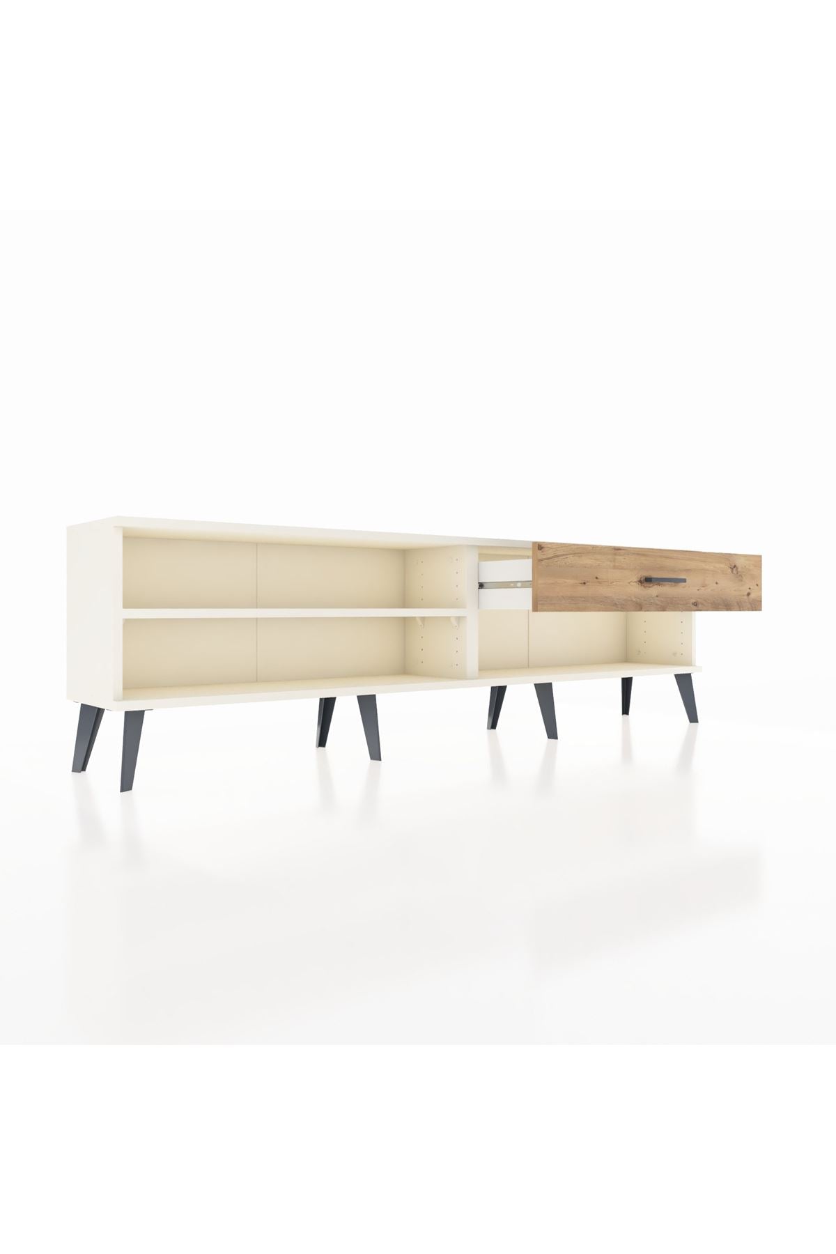 Arges TV Ünitesi Tek Raflı Tek Çekmeceli  176x30x51 Aytaşı-Aytaşı/Çam