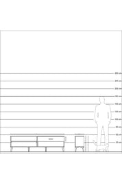 Arges TV Ünitesi Tek Raflı Tek Çekmeceli  176x30x51 Aytaşı-Aytaşı/Çam