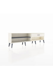 Arges TV Ünitesi Tek Raflı Tek Çekmeceli  176x30x51 Aytaşı-Antrasit/Aytaşı