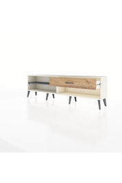 Arges TV Ünitesi Tek Raflı Tek Çekmeceli  176x30x51 Aytaşı-Antrasit/Çam