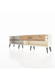 Arges TV Ünitesi Tek Raflı Tek Çekmeceli  176x30x51 Aytaşı-Antrasit/Çam