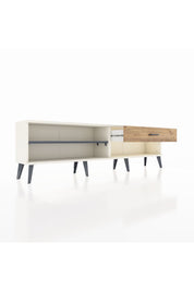 Arges TV Ünitesi Tek Raflı Tek Çekmeceli  176x30x51 Aytaşı-Antrasit/Çam