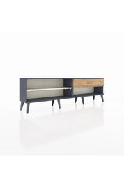 Arges TV Ünitesi Tek Raflı Tek Çekmeceli  176x30x51 Antrasit-Aytaşı/Çam