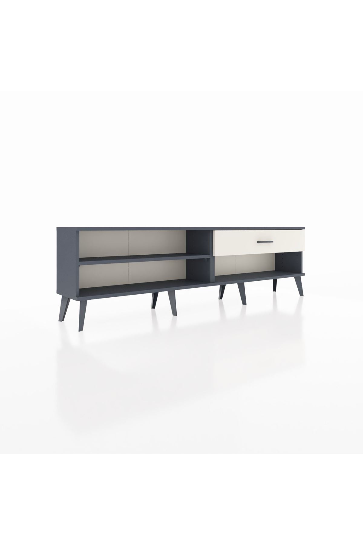 Arges TV Ünitesi Tek Raflı Tek Çekmeceli  176x30x51 Antrasit-Antrasit/Aytaşı