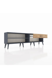 Arges TV Ünitesi Tek Raflı Tek Çekmeceli  176x30x51 Antrasit-Antrasit/Çam