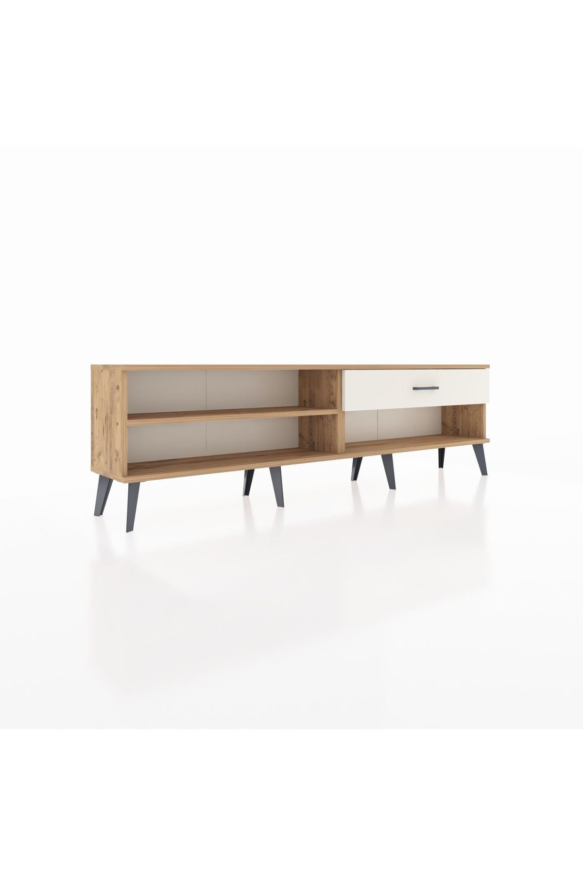 Arges TV Ünitesi Tek Raflı Tek Çekmeceli  176x30x51 Çam-Çam/Aytaşı