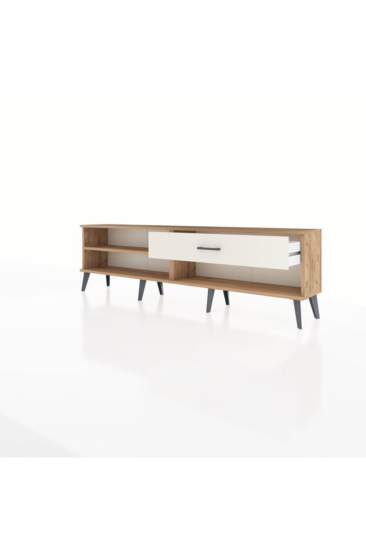 Arges TV Ünitesi Tek Raflı Tek Çekmeceli  176x30x51 Çam-Çam/Aytaşı