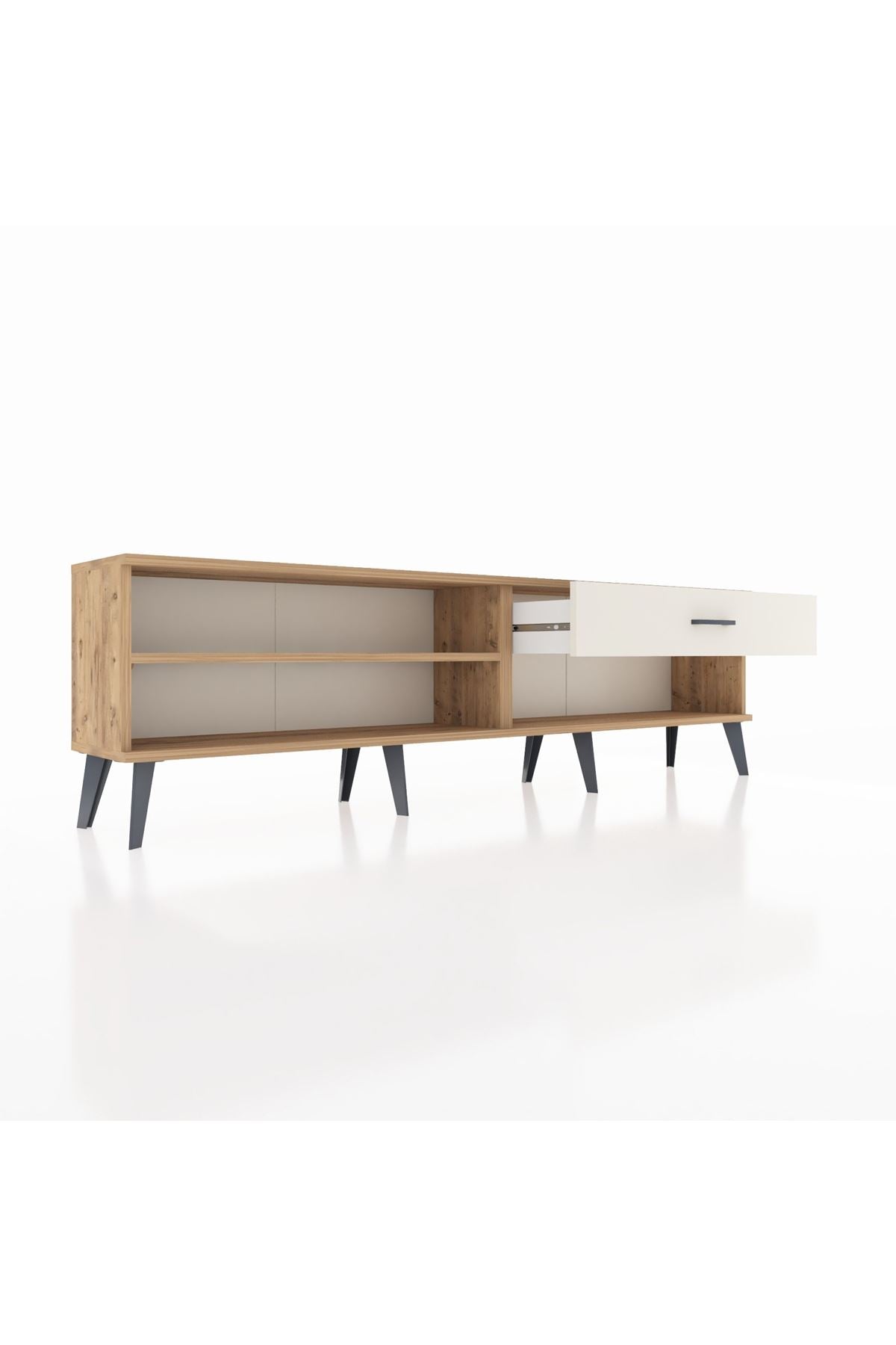 Arges TV Ünitesi Tek Raflı Tek Çekmeceli  176x30x51 Çam-Çam/Aytaşı