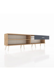 Arges TV Ünitesi Tek Raflı Tek Çekmeceli  176x30x51 Çam-Çam/Antrasit