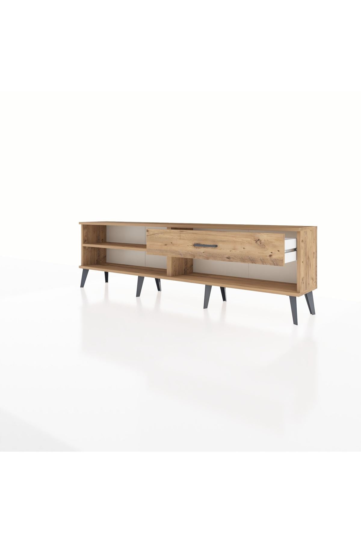 Arges TV Ünitesi Tek Raflı Tek Çekmeceli  176x30x51 Çam-Çam/Çam