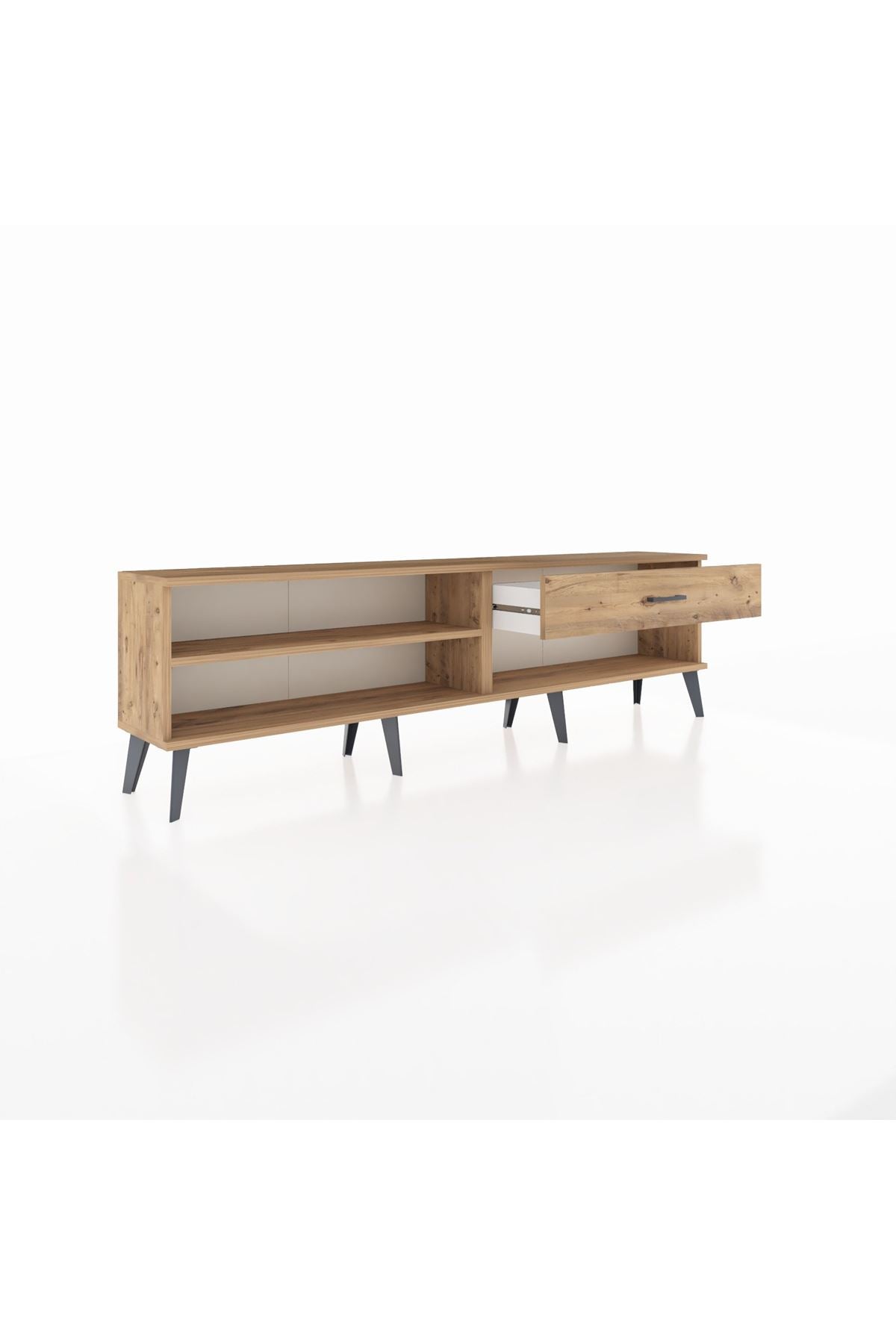 Arges TV Ünitesi Tek Raflı Tek Çekmeceli  176x30x51 Çam-Çam/Çam