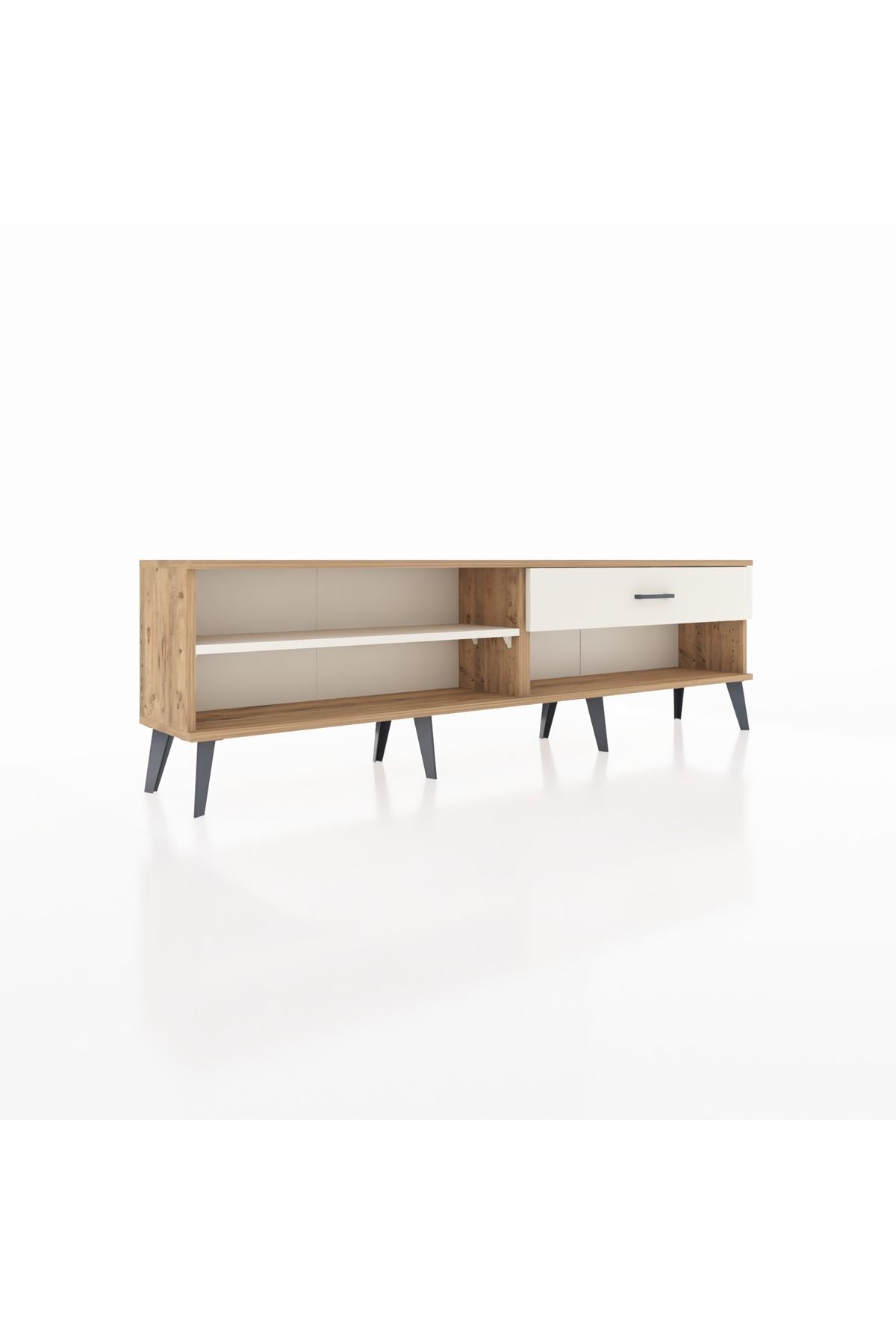 Arges TV Ünitesi Tek Raflı Tek Çekmeceli  176x30x51 Çam-Aytaşı/Aytaşı