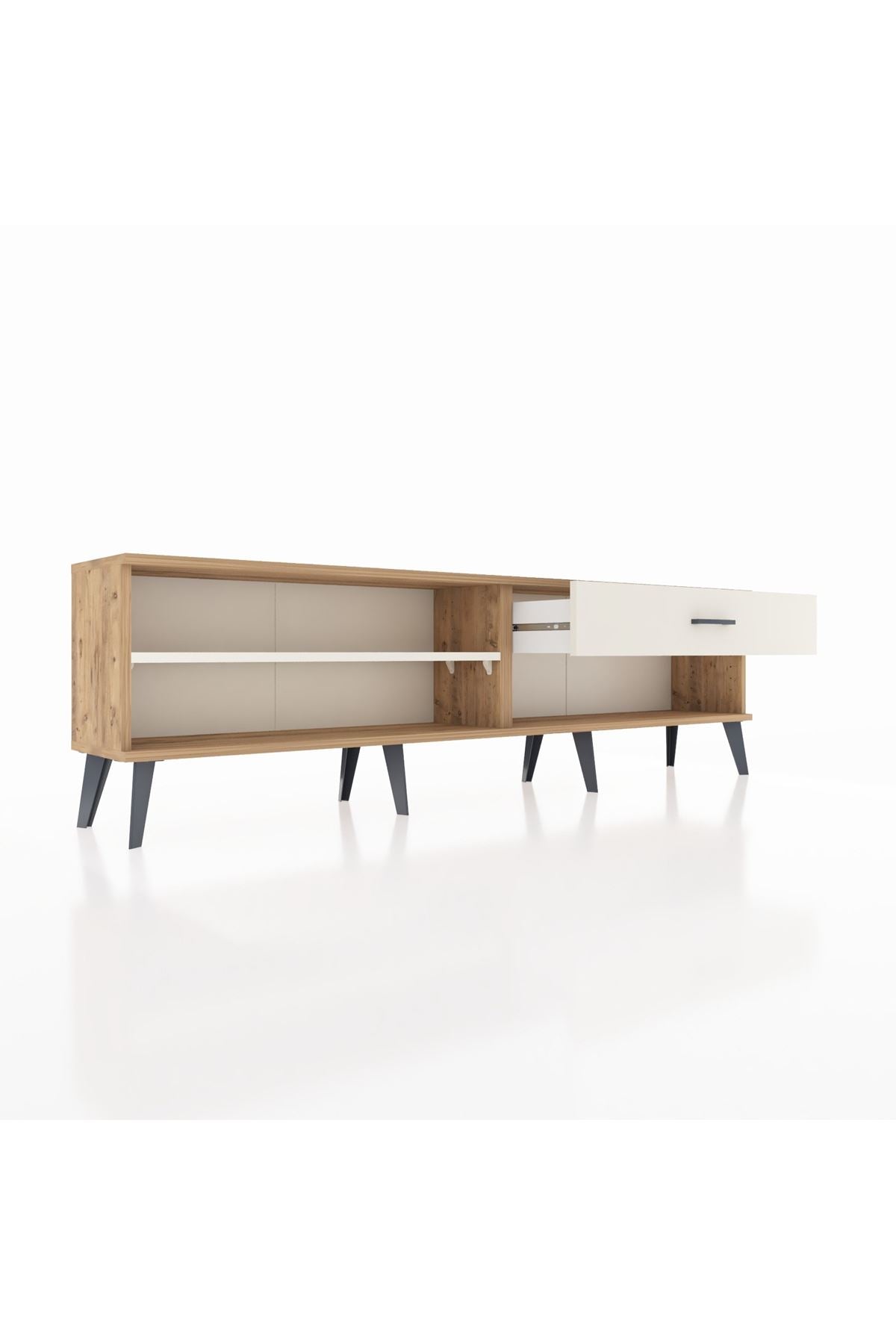 Arges TV Ünitesi Tek Raflı Tek Çekmeceli  176x30x51 Çam-Aytaşı/Aytaşı