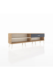 Arges TV Ünitesi Tek Raflı Tek Çekmeceli  176x30x51 Çam-Aytaşı/Antrasit