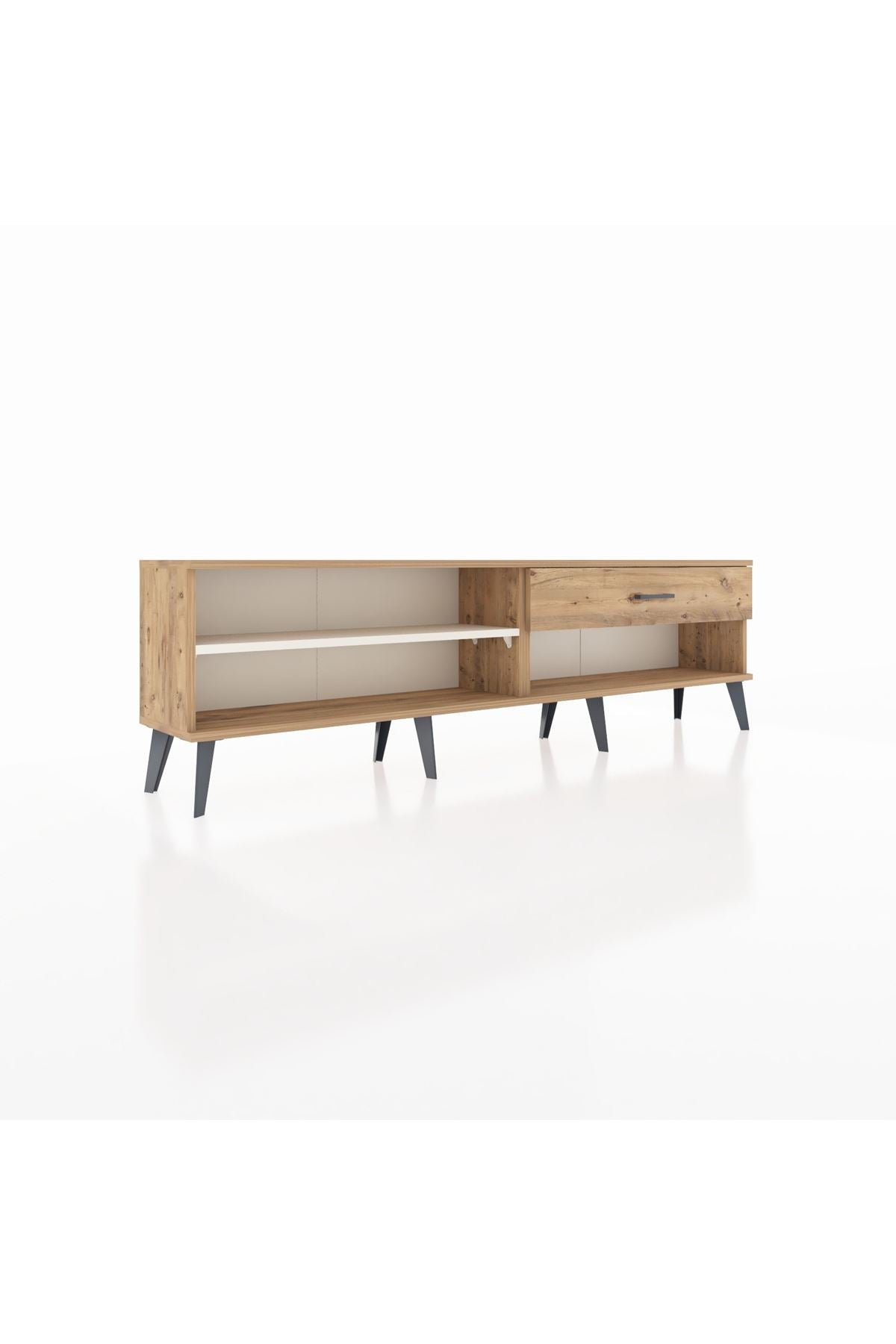 Arges TV Ünitesi Tek Raflı Tek Çekmeceli  176x30x51 Çam-Aytaşı/Çam