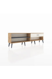 Arges TV Ünitesi Tek Raflı Tek Çekmeceli  176x30x51 Çam-Antrasit/Aytaşı