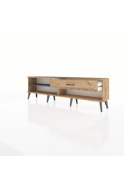 Arges TV Ünitesi Tek Raflı Tek Çekmeceli  176x30x51 Çam-Antrasit/Çam