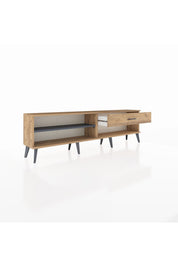 Arges TV Ünitesi Tek Raflı Tek Çekmeceli  176x30x51 Çam-Antrasit/Çam