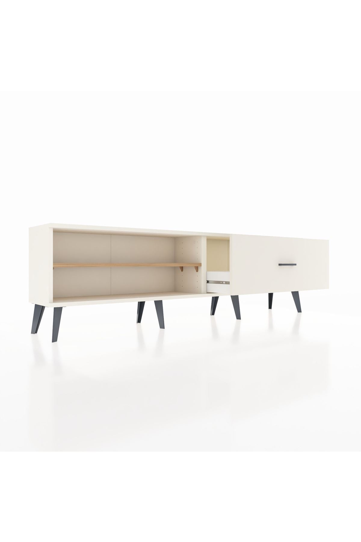 Arges TV Ünitesi Tek Raflı Tek Çekmeceli  176x30x51 Aytaşı-Çam/Aytaşı