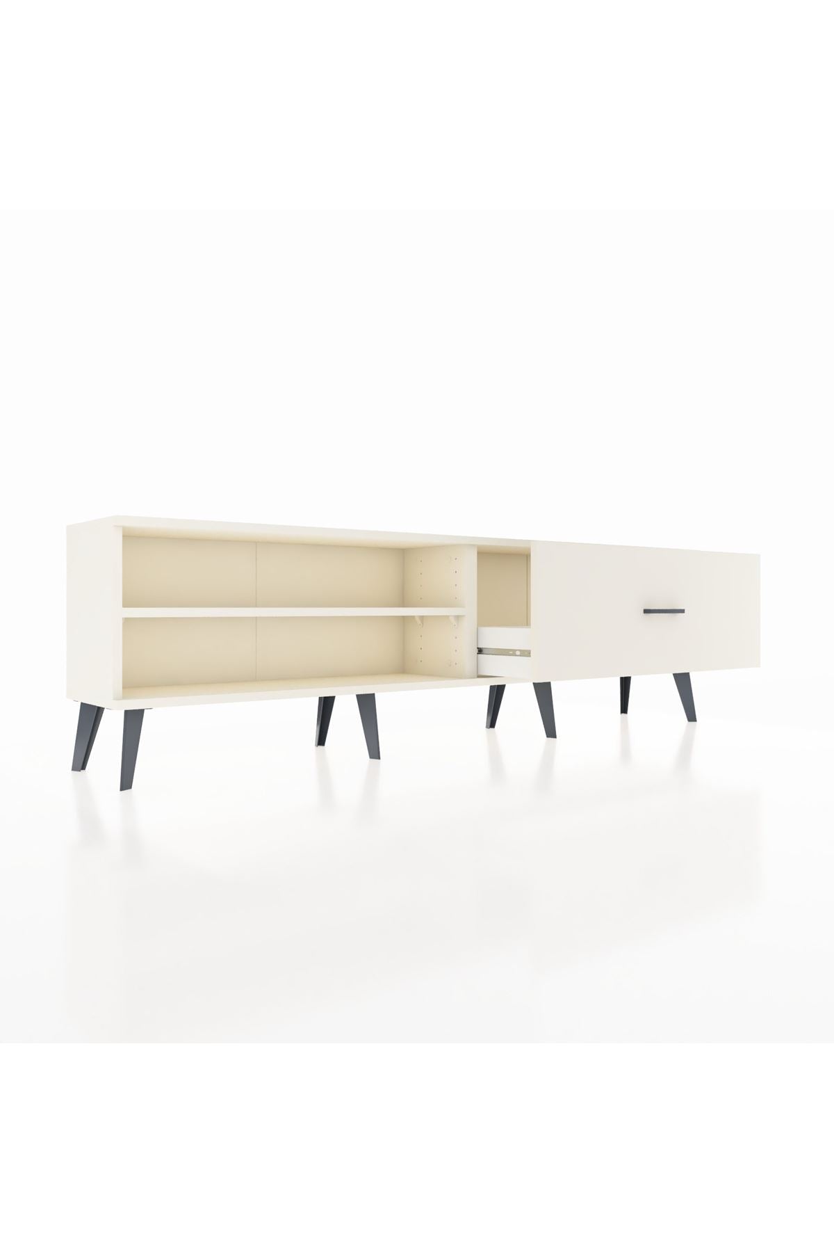 Arges TV Ünitesi Tek Raflı Tek Çekmeceli  176x30x51 Aytaşı-Aytaşı/Aytaşı