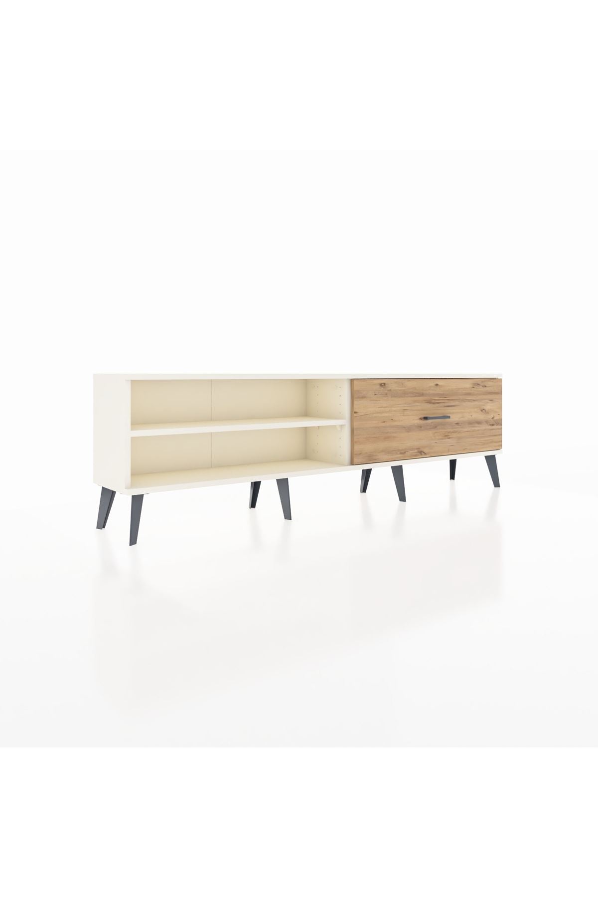 Arges TV Ünitesi Tek Raflı Tek Çekmeceli  176x30x51 Aytaşı-Aytaşı/Çam