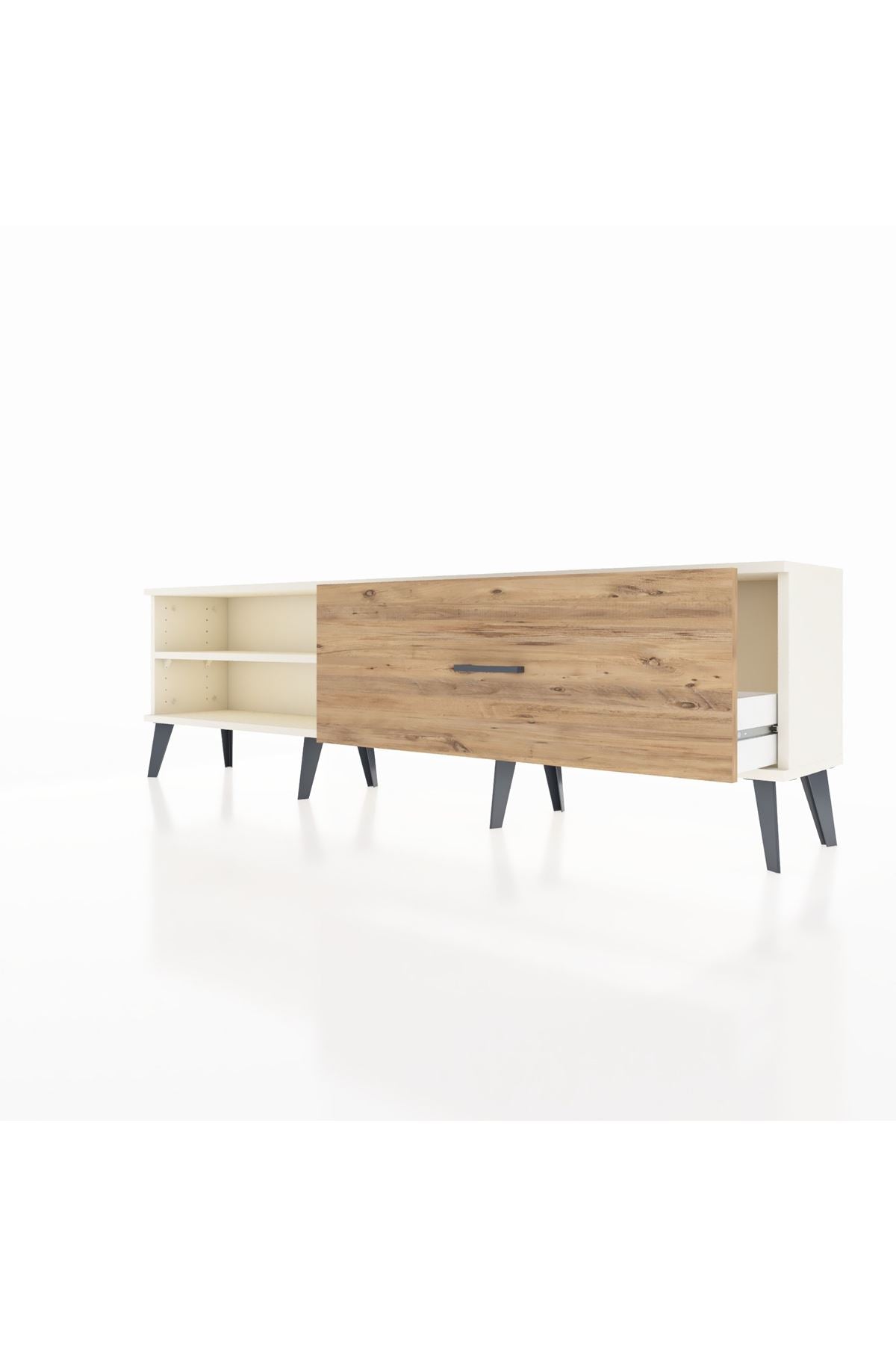 Arges TV Ünitesi Tek Raflı Tek Çekmeceli  176x30x51 Aytaşı-Aytaşı/Çam