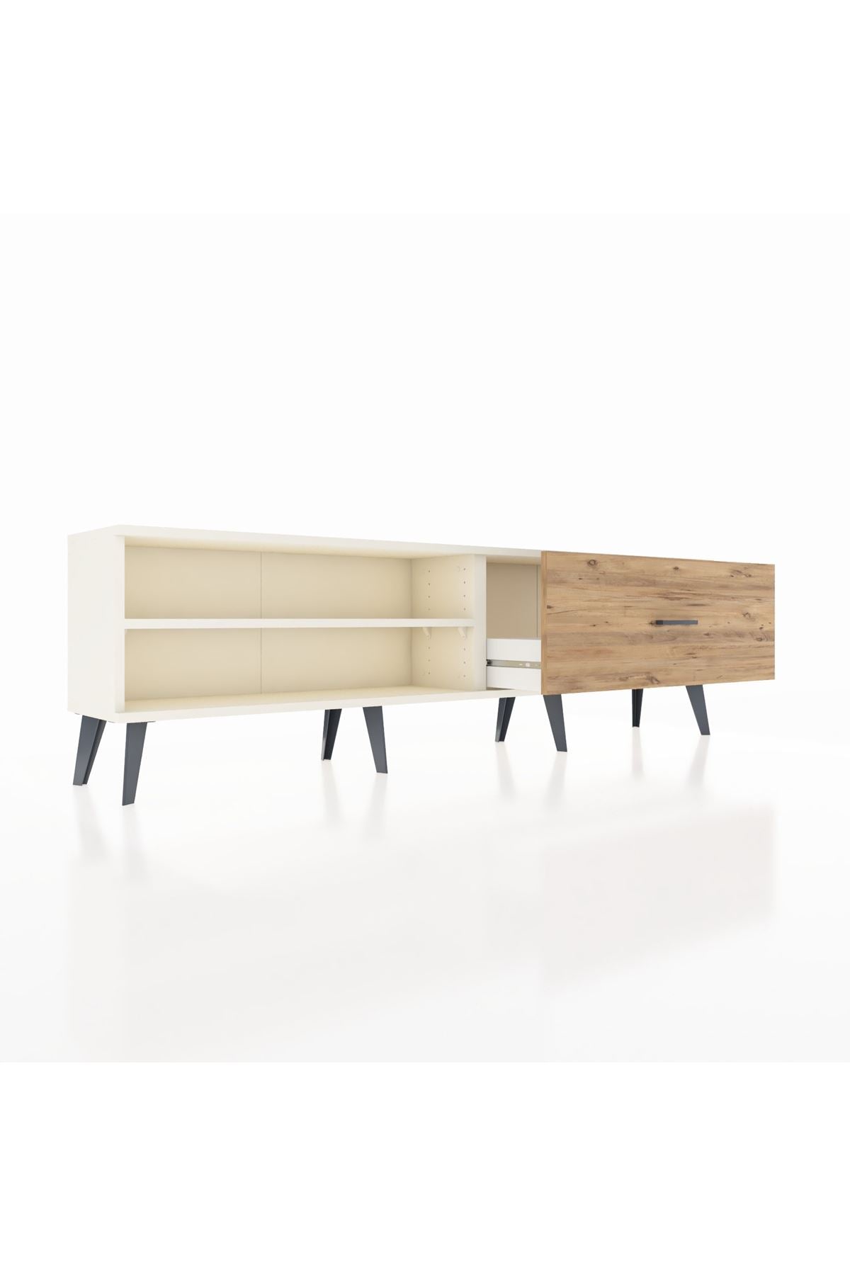 Arges TV Ünitesi Tek Raflı Tek Çekmeceli  176x30x51 Aytaşı-Aytaşı/Çam