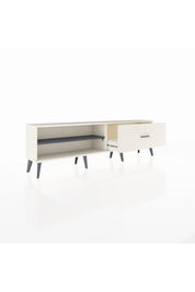 Arges TV Ünitesi Tek Raflı Tek Çekmeceli  176x30x51 Aytaşı-Antrasit/Aytaşı