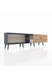 Arges TV Ünitesi Tek Raflı Tek Çekmeceli  176x30x51 Antrasit-Çam/Çam