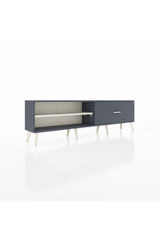 Arges TV Ünitesi Tek Raflı Tek Çekmeceli  176x30x51 Antrasit-Aytaşı/Antrasit