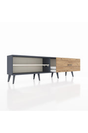 Arges TV Ünitesi Tek Raflı Tek Çekmeceli  176x30x51 Antrasit-Aytaşı/Çam