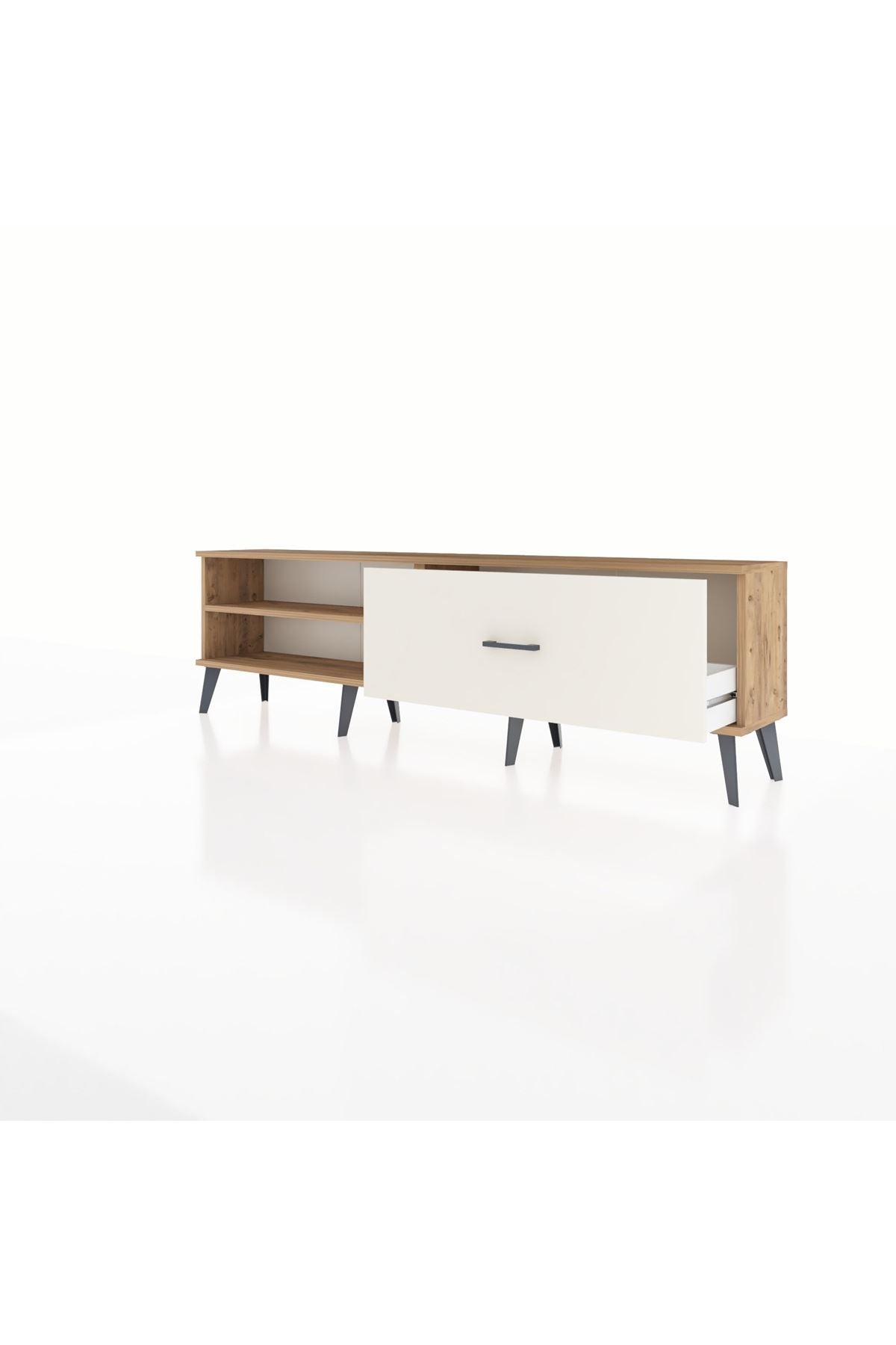 Arges TV Ünitesi Tek Raflı Tek Çekmeceli  176x30x51 Çam-Çam/Aytaşı