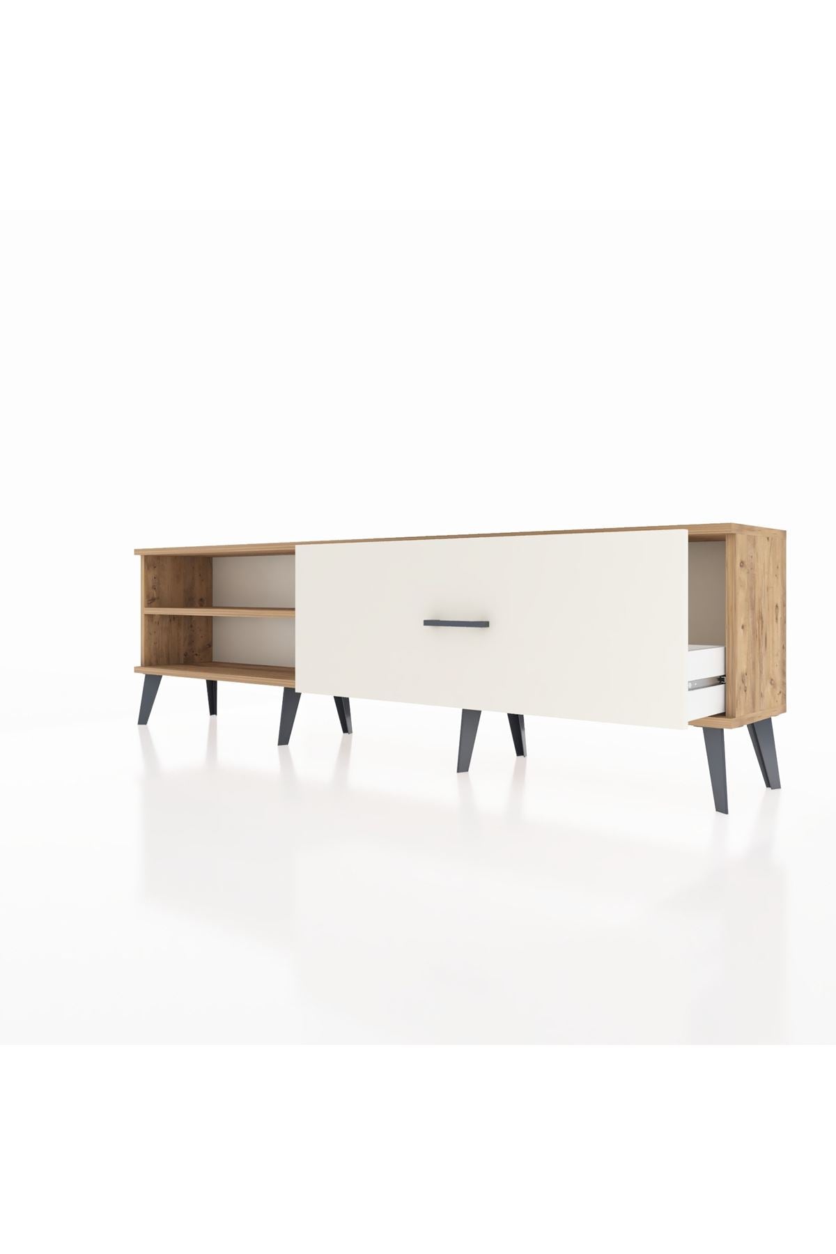 Arges TV Ünitesi Tek Raflı Tek Çekmeceli  176x30x51 Çam-Çam/Aytaşı