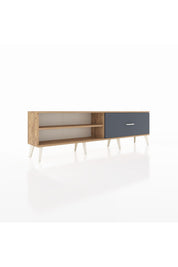 Arges TV Ünitesi Tek Raflı Tek Çekmeceli  176x30x51 Çam-Çam/Antrasit