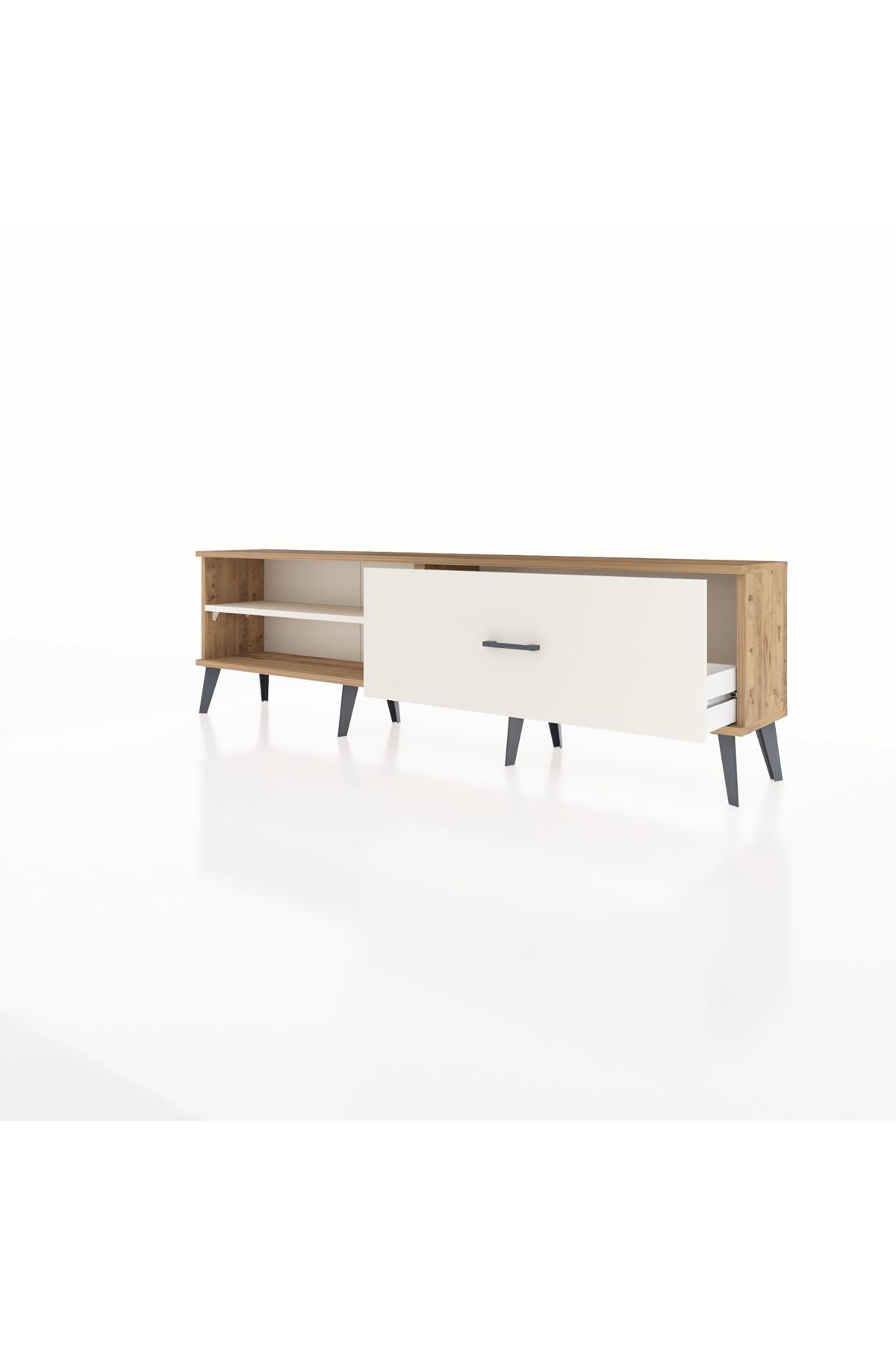 Arges TV Ünitesi Tek Raflı Tek Çekmeceli  176x30x51 Çam-Aytaşı/Aytaşı