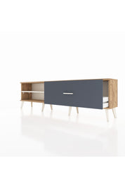 Arges TV Ünitesi Tek Raflı Tek Çekmeceli  176x30x51 Çam-Aytaşı/Antrasit