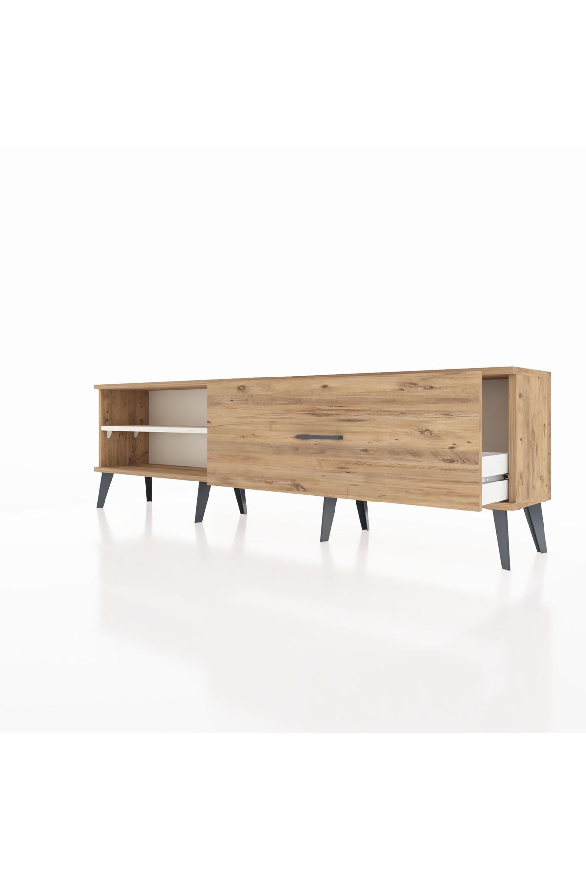 Arges TV Ünitesi Tek Raflı Tek Çekmeceli  176x30x51 Çam-Aytaşı/Çam