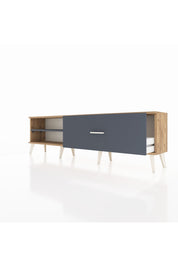 Arges TV Ünitesi Tek Raflı Tek Çekmeceli  176x30x51 Çam-Antrasit/Antrasit