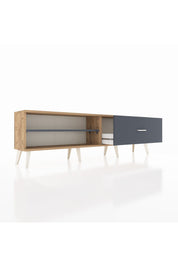 Arges TV Ünitesi Tek Raflı Tek Çekmeceli  176x30x51 Çam-Antrasit/Antrasit