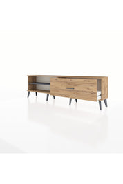 Arges TV Ünitesi Tek Raflı Tek Çekmeceli  176x30x51 Çam-Antrasit/Çam