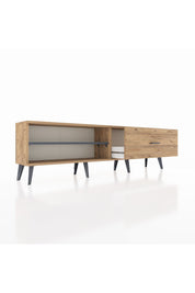 Arges TV Ünitesi Tek Raflı Tek Çekmeceli  176x30x51 Çam-Antrasit/Çam