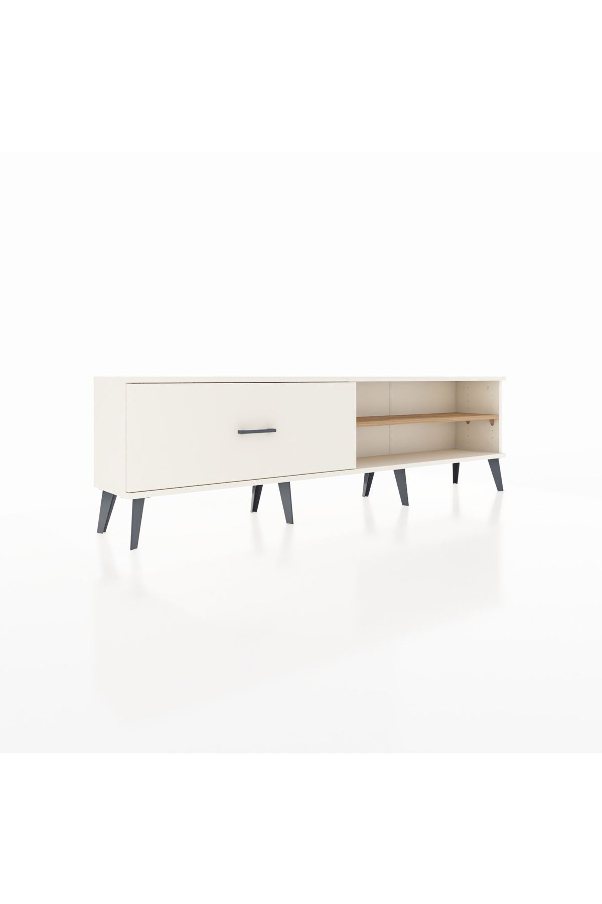 Arges TV Ünitesi Tek Raflı Tek Çekmeceli  176x30x51 Aytaşı-Çam/Aytaşı