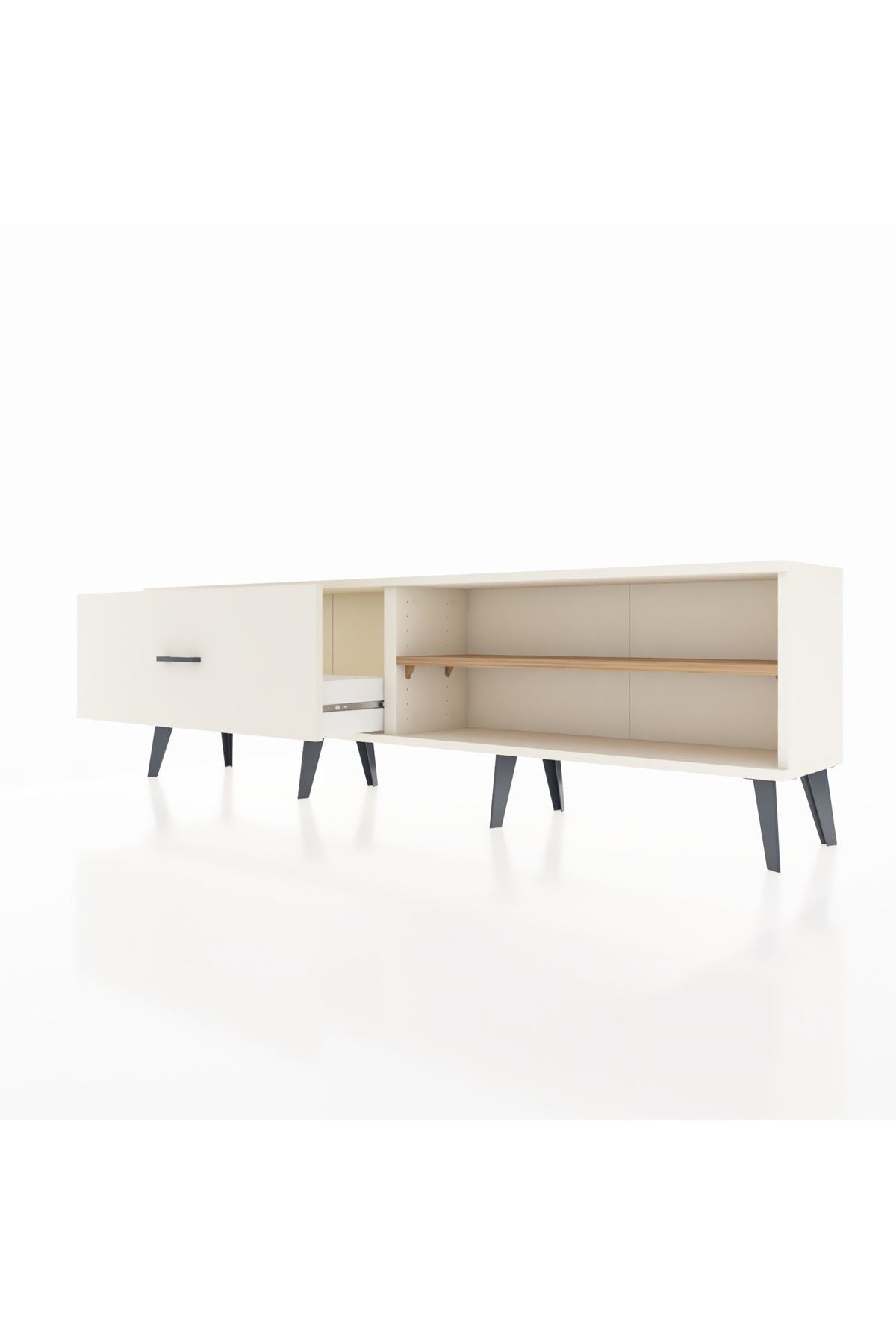 Arges TV Ünitesi Tek Raflı Tek Çekmeceli  176x30x51 Aytaşı-Çam/Aytaşı