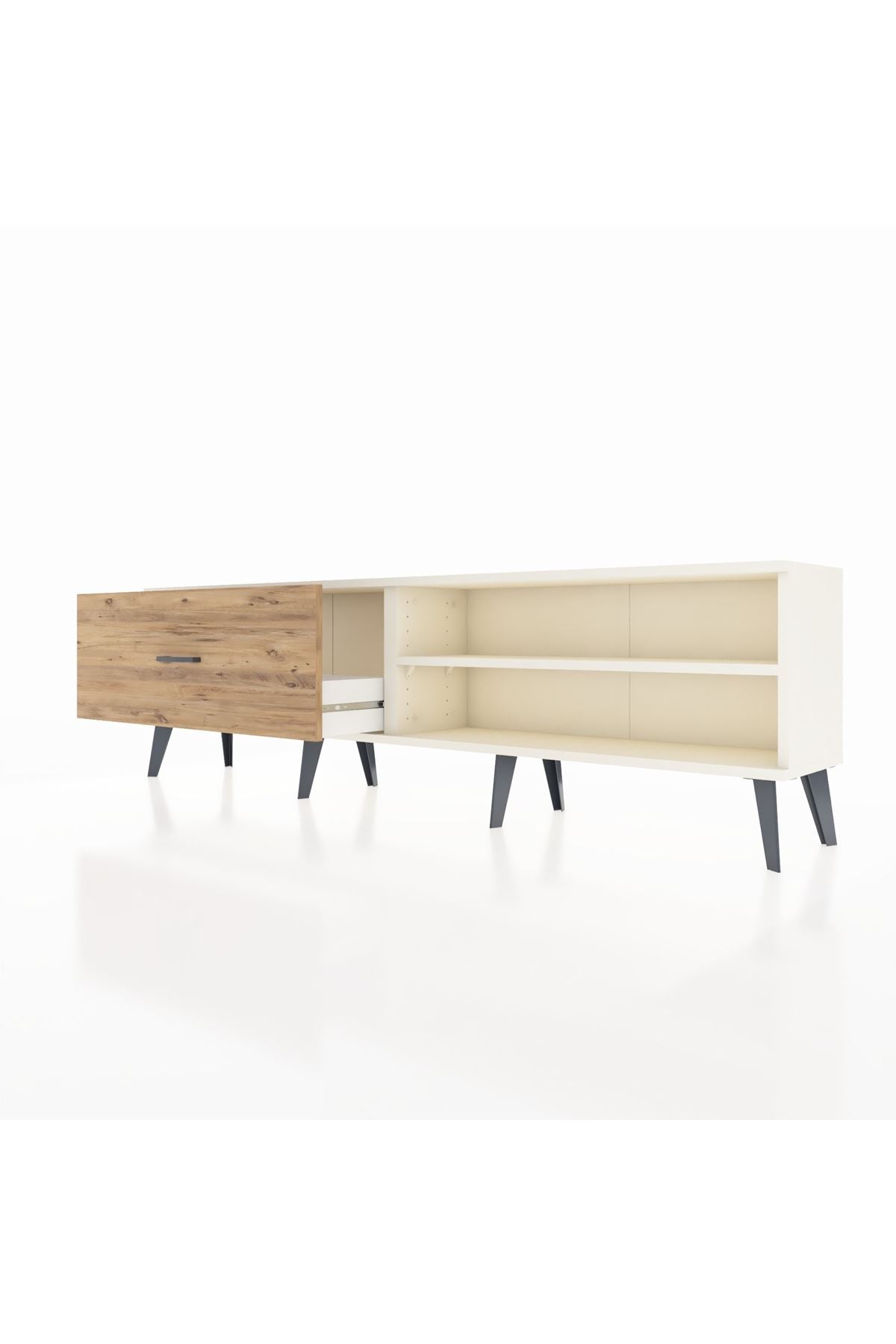 Arges TV Ünitesi Tek Raflı Tek Çekmeceli  176x30x51 Aytaşı-Aytaşı/Çam