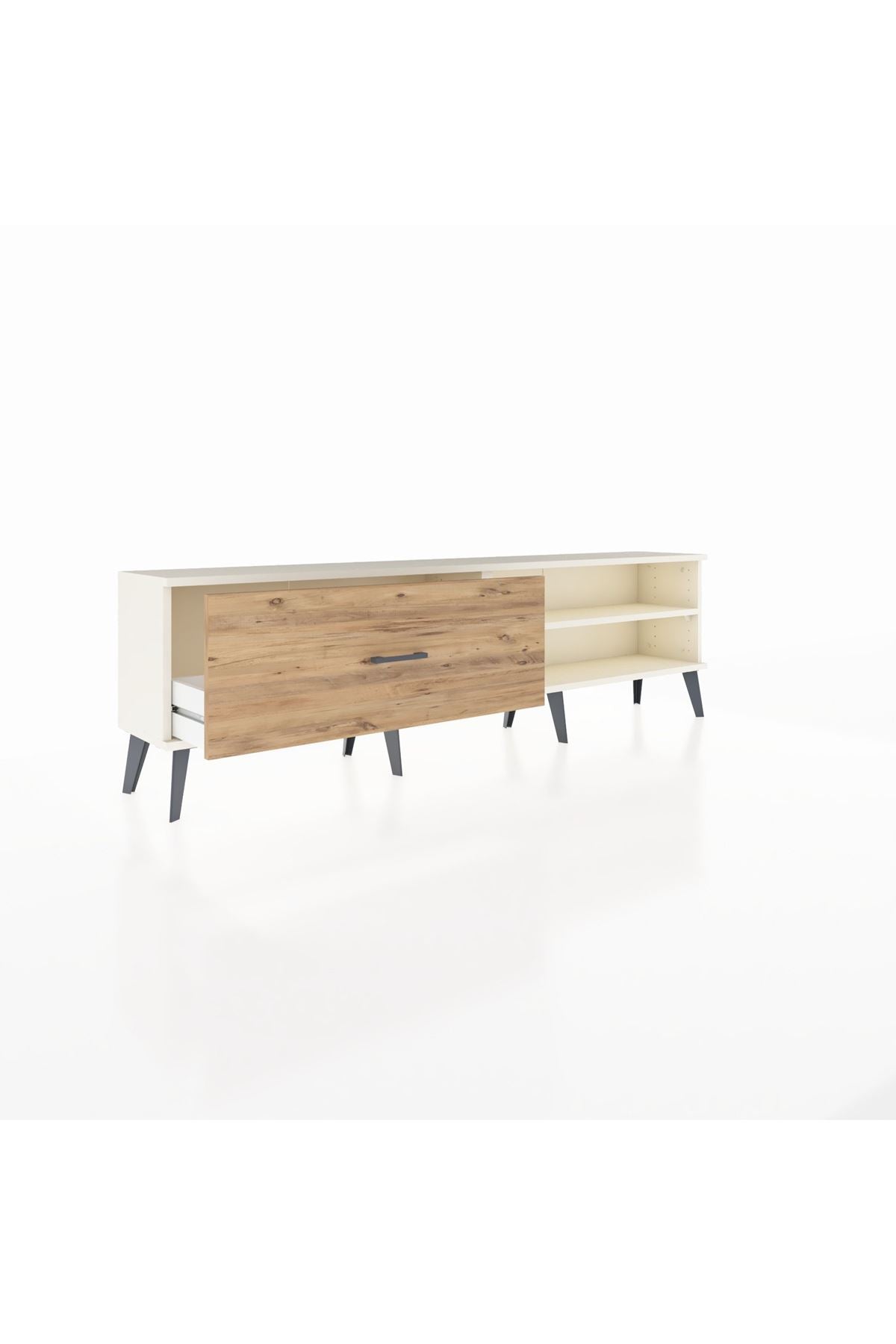 Arges TV Ünitesi Tek Raflı Tek Çekmeceli  176x30x51 Aytaşı-Aytaşı/Çam