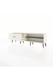 Arges TV Ünitesi Tek Raflı Tek Çekmeceli  176x30x51 Aytaşı-Antrasit/Aytaşı