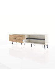 Arges TV Ünitesi Tek Raflı Tek Çekmeceli  176x30x51 Aytaşı-Antrasit/Çam