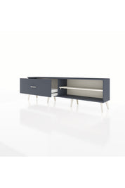 Arges TV Ünitesi Tek Raflı Tek Çekmeceli  176x30x51 Antrasit-Aytaşı/Antrasit